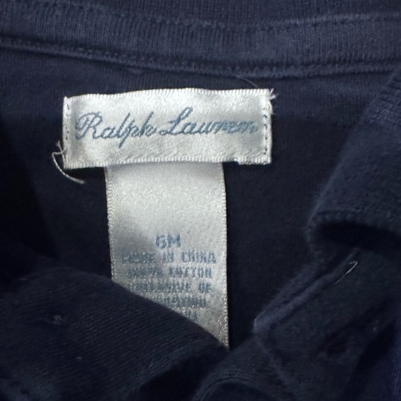 Ralph Lauren Kids Polo Romper in Navy and Red - Picture 3 of 3